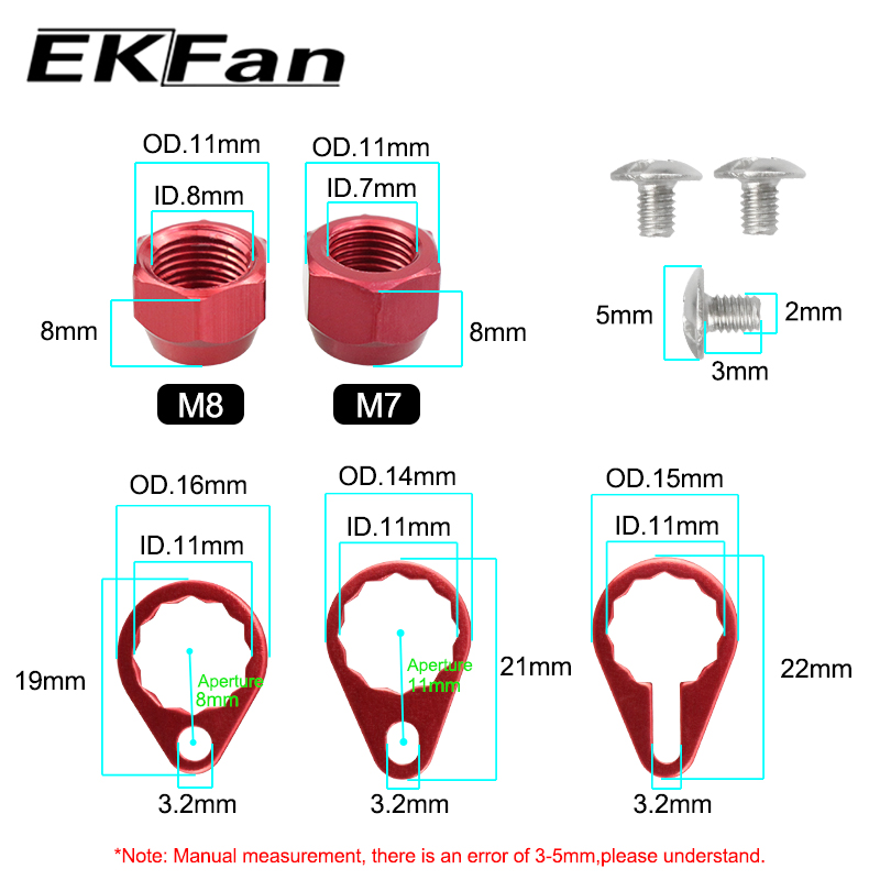 Ekfan m7 m8 liga porcas placa  - Reel Drag Knob avaliação e preço